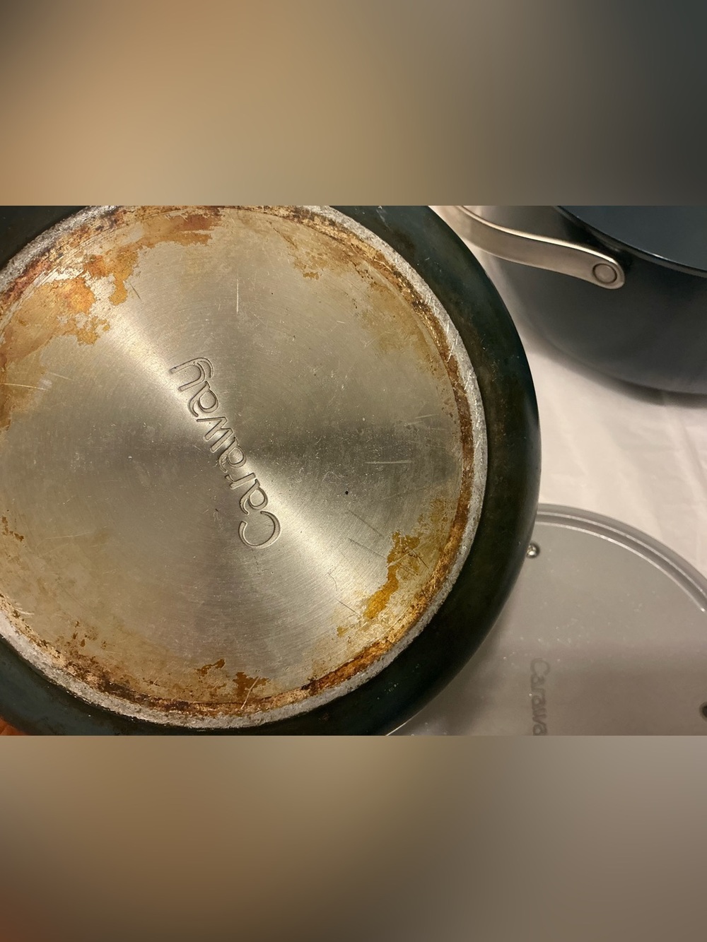 Caraway Home Non-Stick Dutch Pan Navy  Casserole Pan & sauce pan set of 2 - Picture 10 of 15